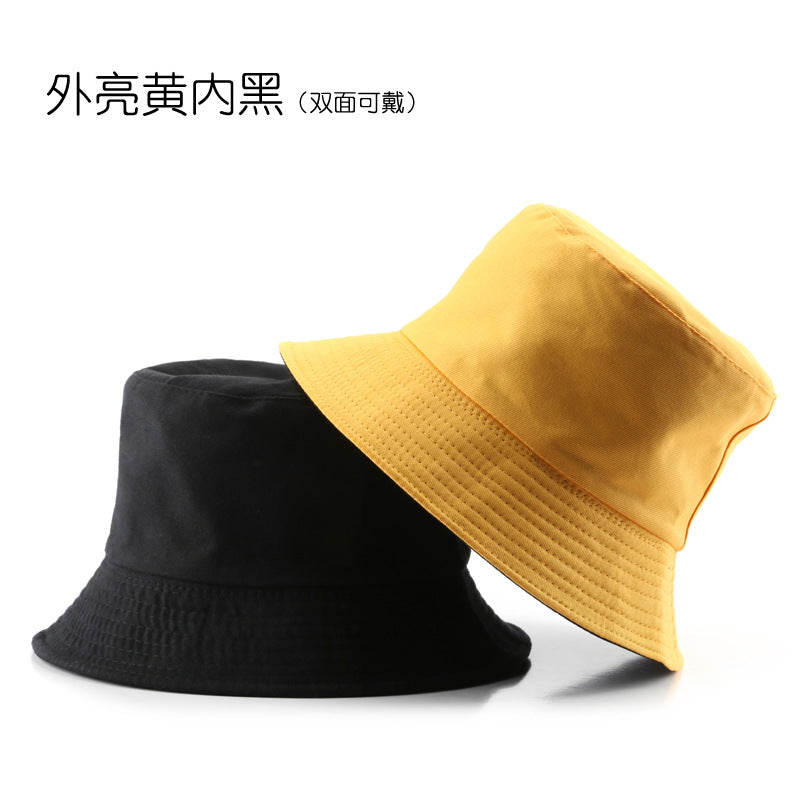 Wholesale Double-sided Solid Color Sunshade Bucket Hat